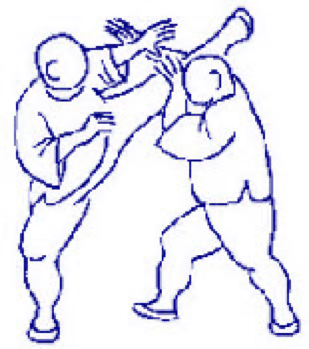 SHI SHOU - SAN SHOU  San shou (shi zuo) is study of combat. We use all parts of body.